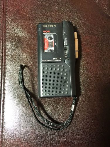 SONY M-677V MICROCASSETTE TAPE RECORDER, VOR VOICE OPERATED RECORDING &amp; Cassette