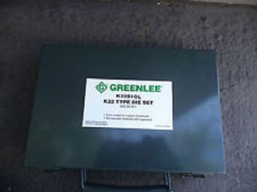 New greenlee k22s1gl #6-600 die kit &amp; crimper for sale