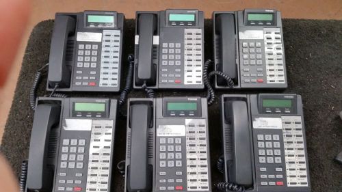 Lot of 6 Toshiba DKT2020-SD Telephones Multi-Line