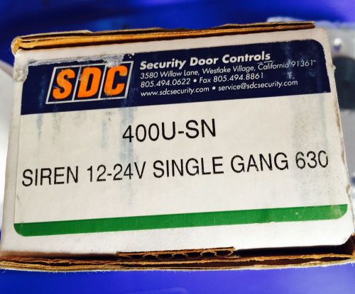 Sdc 400u-sn siren 12-24v single gang 630 plate -new for sale
