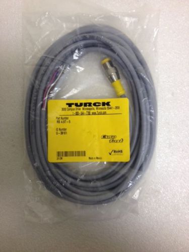 NEW Turck EUROFAST CORDSET RS 4.6T-5, M12, 6-wire, standard plug body, 5M Length