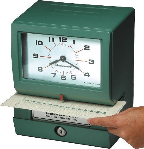 Acroprint 150RR4 Heavy Duty Automatic Time Recorder for Month, Date, Hour (0-23)