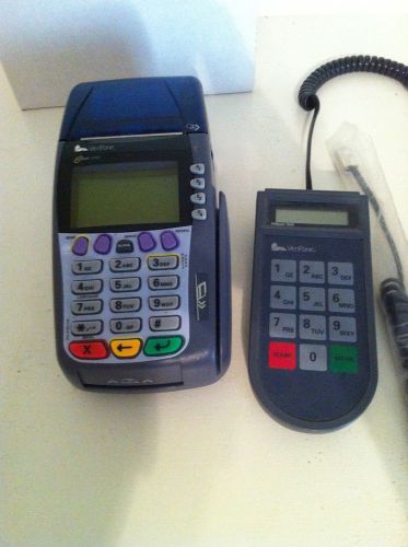 Verifone OMNI 3750 Credit Card Terminal Reader w/ Pinpad 1000SE No AC adapter