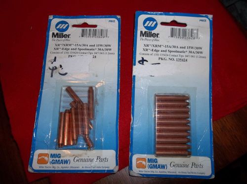 2 PACKS OF Miller MIG CONTACT TIPS 20 TOTAL