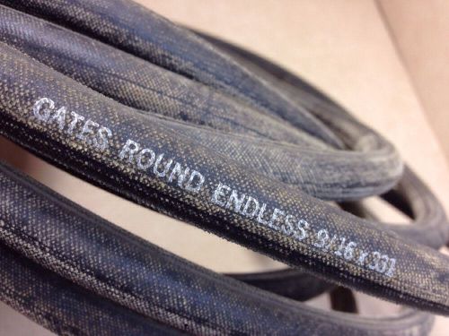 Gates Round Endless Belt 9/16&#034;x 331&#034; Solid Black Rubber