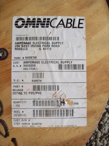 BELDEN CABLE 9458 15 CONDUCTOR 20 GUAGE STRANDED 20/15C TC PVC 20AWG 7X28 NEW