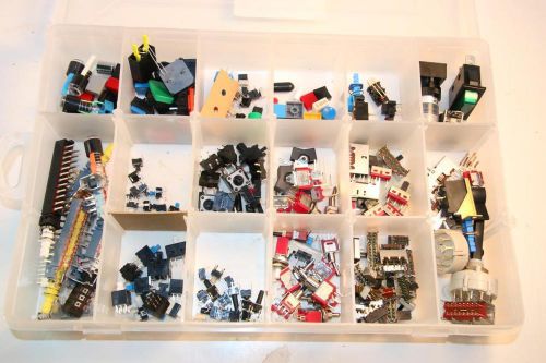 Large Mixed Lot Push Lock Toggle Micro Miniature Tactile Power E-Switch + misc