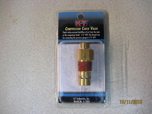 Kt  compressor check valve 1/2&#034;npt x 3/8&#034;comp   nip for sale