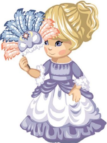 30 Custom Mardi Gras Girl Personalized Address Labels