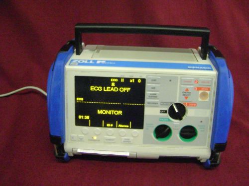 Zoll m series defibrillator biphasic 200 joules max, cables external hardpaddles for sale