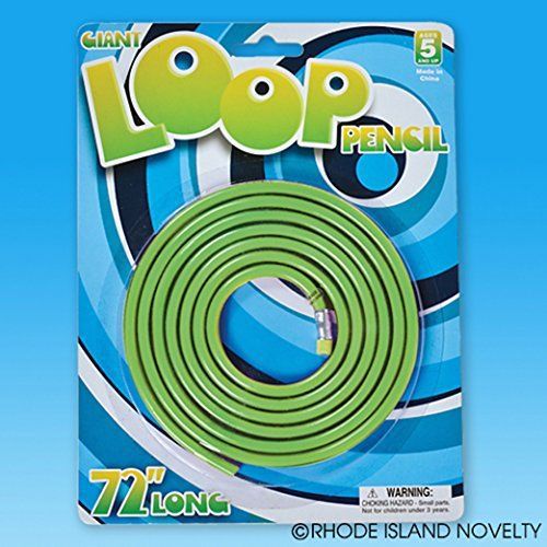 NEW Dozen Giant Jumbo Loop 6ft Coil Pencils