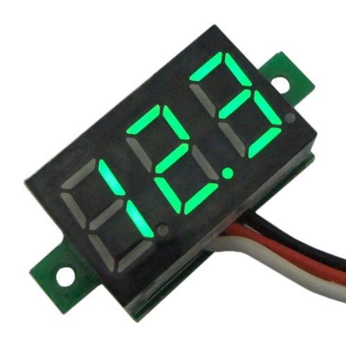 DROK? 0.36&#034; Slim Digital Voltmeter Panel DC 0-99.9V Green LED Voltage Monitor