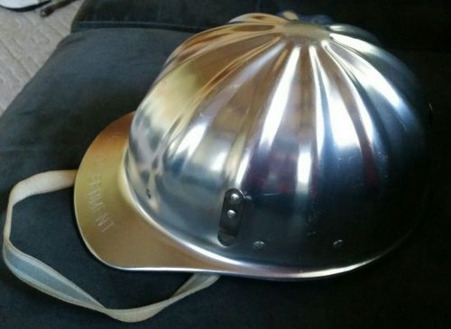 Vintage us government superlite aluminum metal hard hat oil rig mining helmet for sale