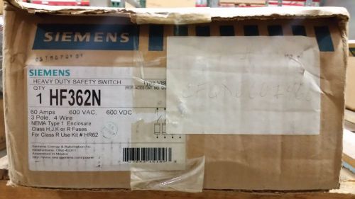 SIEMENS HF362N 60A 600V 3P SAFETY SWITCH DISCONNECT