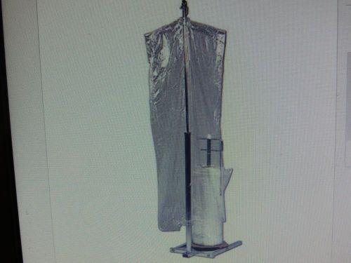 Chrome single roll garment bag rack,dispensing jack,  adjusts 39&#034; to 68&#034;h for sale