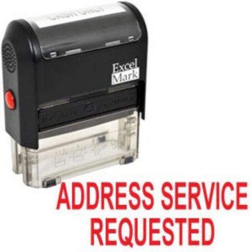 ADDRESS SERVICE REQUESTED Self Inking Rubber Stamp - Red Ink 42A1539WEB-R