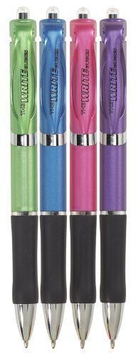 Write Dudes X500 Retractable Ballpoint Pens, 4-Count, Barrel Colors May Vary