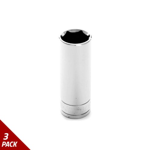 Performance Tool 1/2&#034; Drive 6 Point Deep Socket, 13/16&#034; [3 Pack]