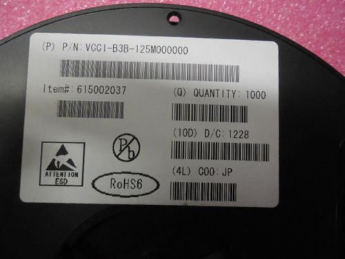 1000 PCS VECTRON VCC1-B3B-125M00000  INTEGRATED CIRCUITS