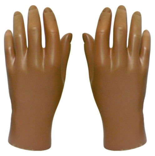 MN-HandsM PAIR OF FLESHTONE LEFT &amp; RIGHT Male Mannequin Hand (FLESHTONE ONLY)