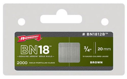 Arrow 2000pk 3/4&#034; Brown Brad Nail, BN1812BCS