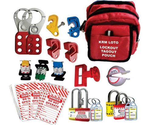 Electrical lockout tagout pouch kit for sale