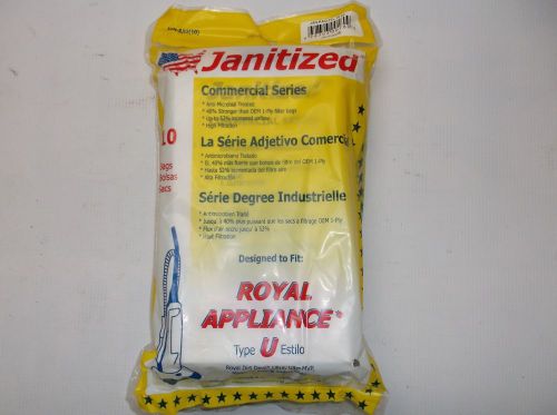 Janitized JAN-RAU10 Replacement Commercial Vacuum Bag For Royal Ultra U(10 Bags)