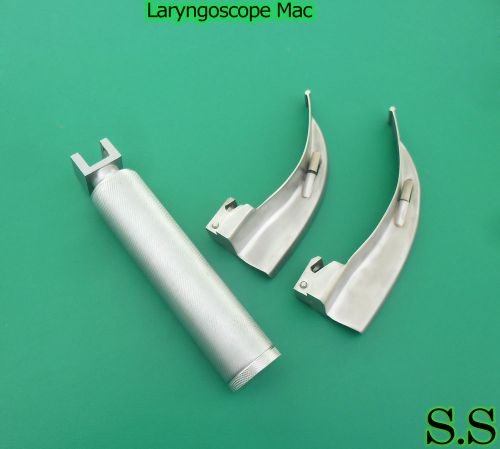 Laryngoscope Mac Set (1 handle C, 2 Macintosh Blades)