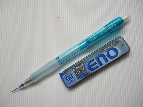 2pcs pilot h-187n  0.7mm mechanical pencil free 0.7 hb leads clear blue(japan) for sale