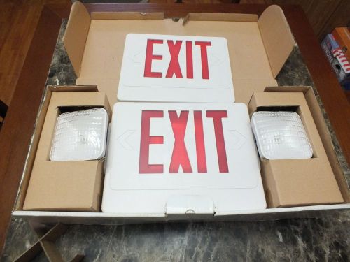 Exitronix Red Letter Exit Sign With Emergency Lights VEX/U/BP/WB/WH/EL-90R