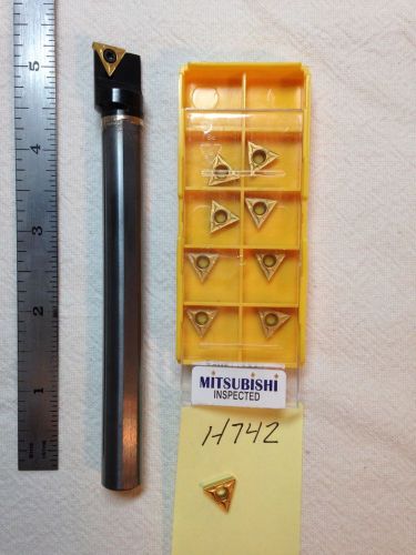 New 1/2&#034; carbide boring bar c08-stlcr-2 w/ tcmt 10 mitsubishi 21. 51 insert h742 for sale