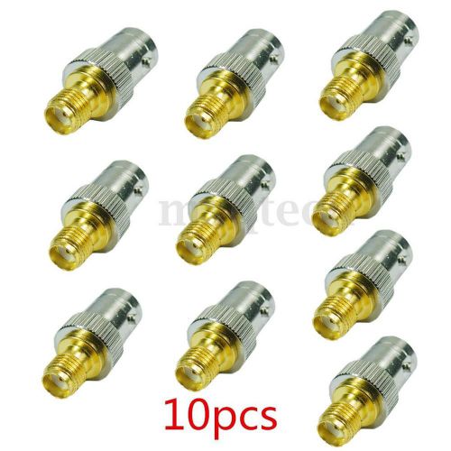 10pcs RF Antenna SMA-F to BNC-F Female Kenwood Jack Coaxial Cable Adapter