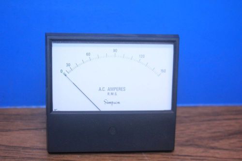 Simpson electric voltage panel meter model: 2154 amperes 0-150 ac cat no:17752 for sale