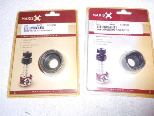 Maxis MPKO100, MPC100 1&#034; Knock Punch and Die set new