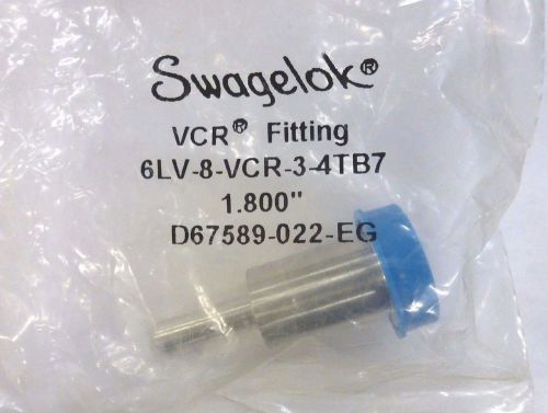 Swagelok 316L VAR VCR Fitting, Long Tube Butt Weld Gland  6LV-8-VCR-3-4TB7