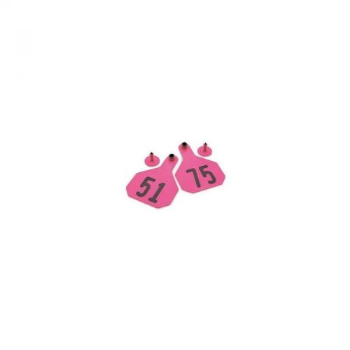 4 star large cattle ear tags pink numbered 51-75 for sale
