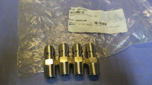 4 – Victor Quick Coupler Plug 3/8&#034; MPT Stainless Steel # 331122V SO # 4320821465
