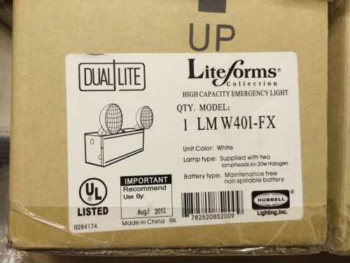 New Hubbell Lifeforms LMW401-FX Dual Lite High Capacity Emergency Light 120/277V