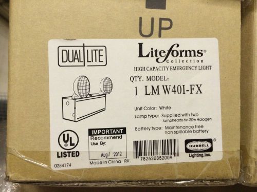 New hubbell lifeforms lmw401-fx dual lite high capacity emergency light 120/277v for sale