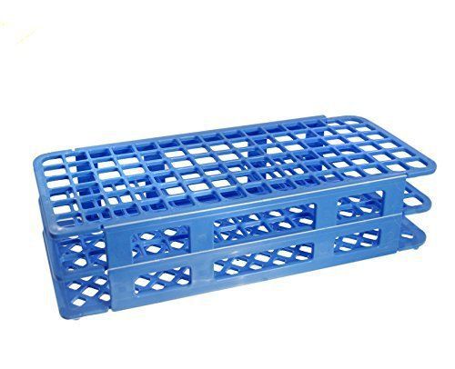 KeL Scientific KS-801 13 mm Plastic Test Tube Rack, 90 Holes, Blue