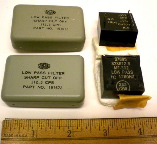 2 LOW PASS FILTERS, SANGAMO, 2 ACTIVE LOW PASS FILTERS, Herm.Sealed, Made in USA