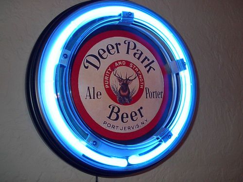 *** Deer Park New York Beer Bar Tavern Neon Advertising Sign