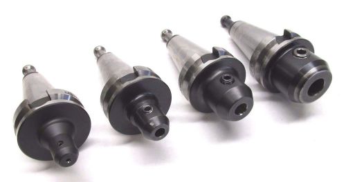 4 tecnara &amp; lyndex cnc bt40 endmill toolholders - 1/8&#034;, 3/8&#034;, 1/2&#034;, 3/4&#034; for sale