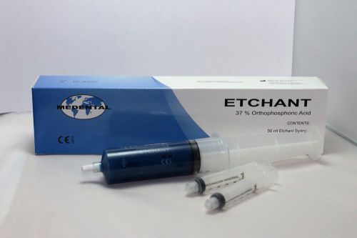 Dental etchant blue gel 37% orthophosphoric acid 50ml syringe medental for sale