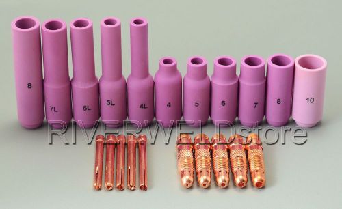 21 pcs WP DB 17 18 26 Series TIG welding Torch long replacement spare kits