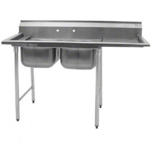Eagle group 414-24-2-24r, stainless steel commercial compartment sink with two 2 for sale