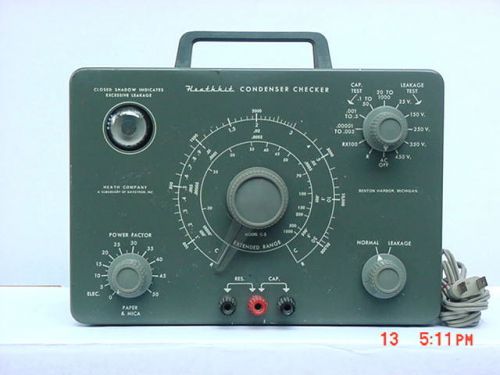 Heathkit Condenser Checker Model C3 With 1629 &#034;Magic Eye&#034; Tube/Tuning Indicator