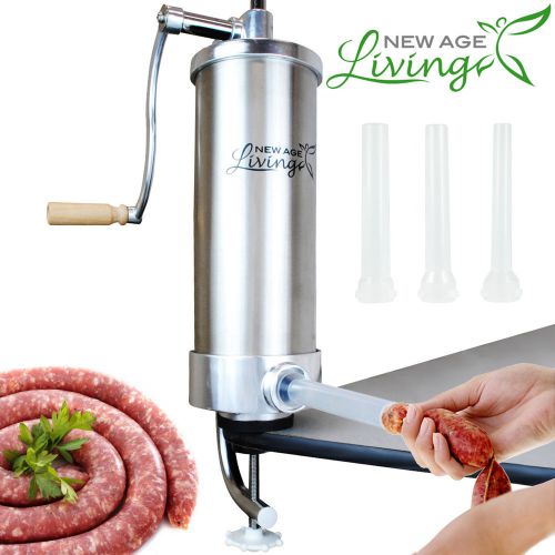 3L 8LB Industrial Vertical Sausage Stuffer Stainless Steel Commercial Table V