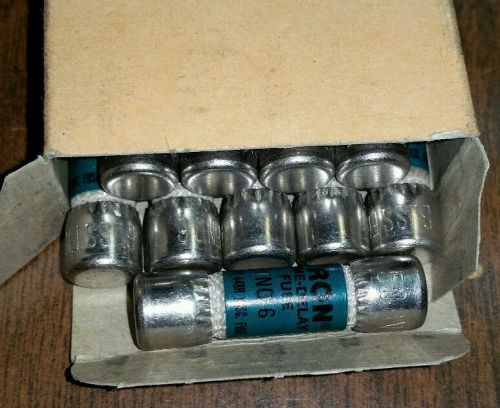 Tron FNQ-6 Fuse 6A 500V New -Old Stock