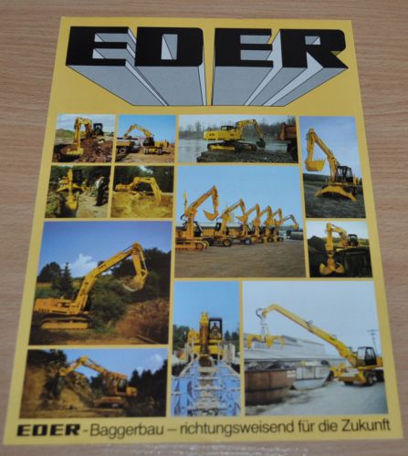 Eder M805 Baggerbau Excavator Brochure Prospekt